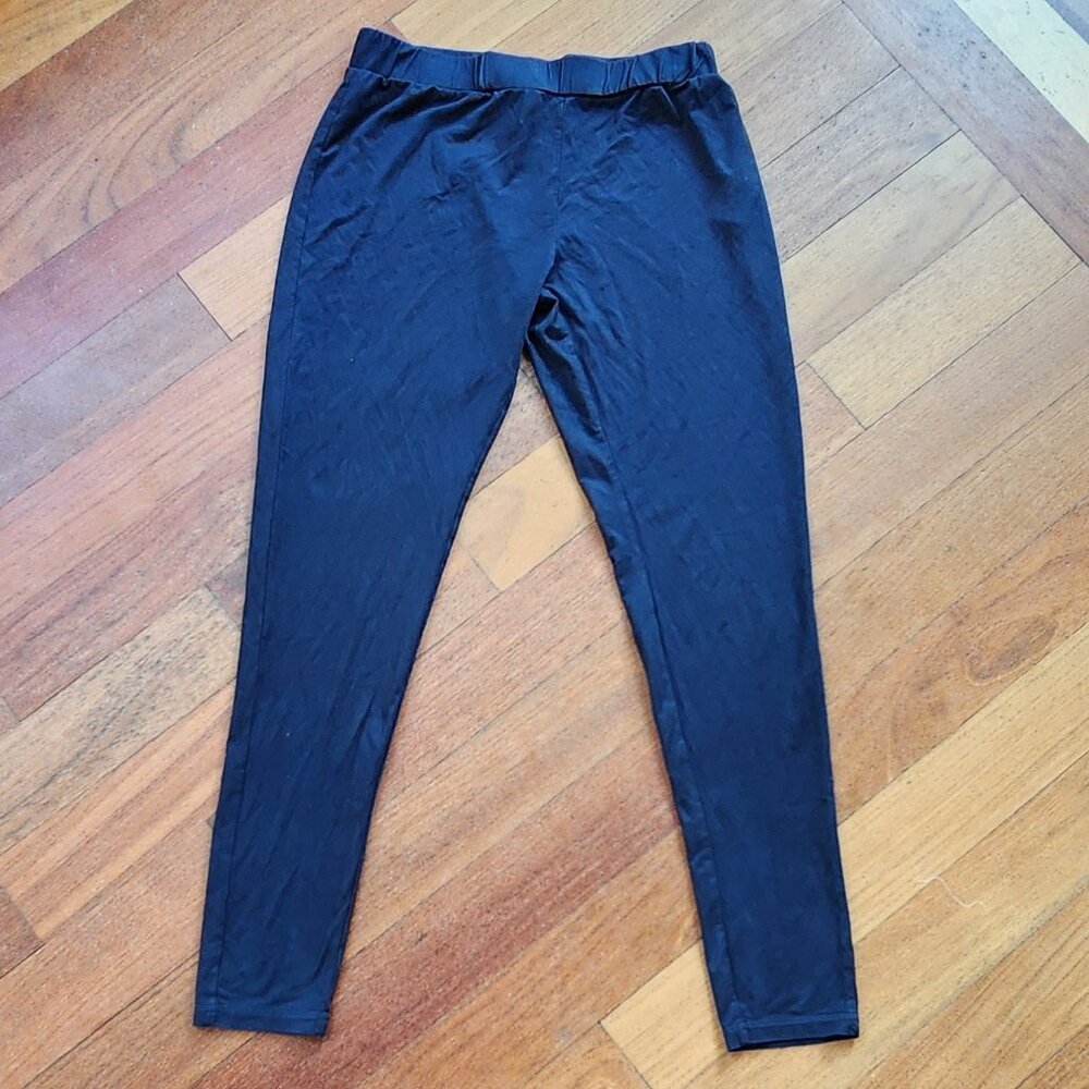 Forver 21 "I Love H81" Black Stretch Leggings Size Medium